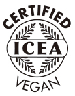 オーガニック認証機関ICEAが定める動物由来成分の不使用などを推奨するICEA VEGAN認証